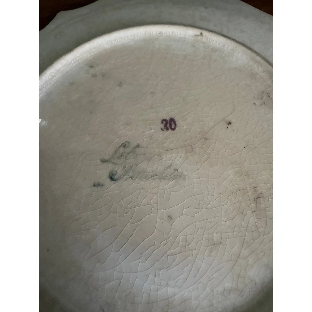 Vintage Hand Painted Victorian Lady Portrait Plate, Collectible China